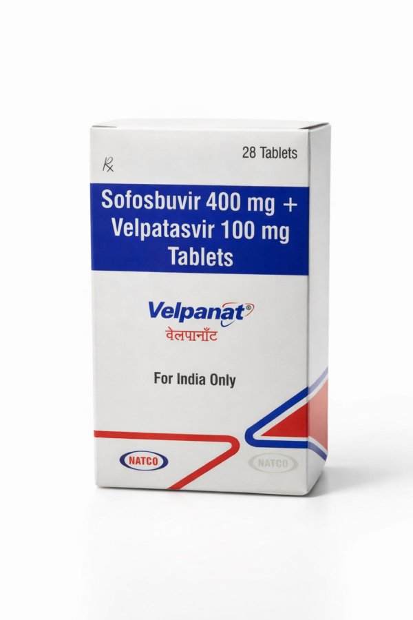 Velpanat Tablets – Sofosbuvir 400 mg + Velpatasvir 100 mg (28 Tablets)