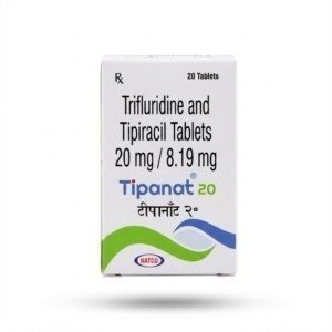 Tipanat 20 Tablet (Trifluridine 20 mg + Tipiracil 8.19 mg) – Strip of 20 Tablets