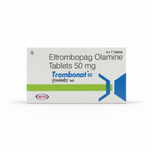 Trombonat 50 Tablet (Eltrombopag Olamine 50 mg) – Strip of 28 Tablets