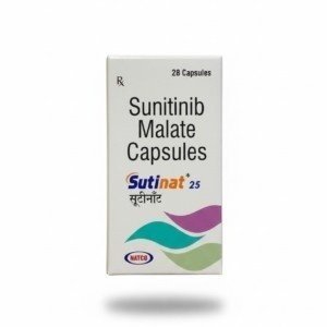 Sutinut 25 Capsule (Sunitinib Malate 25 mg) – Strip of 28 Capsules