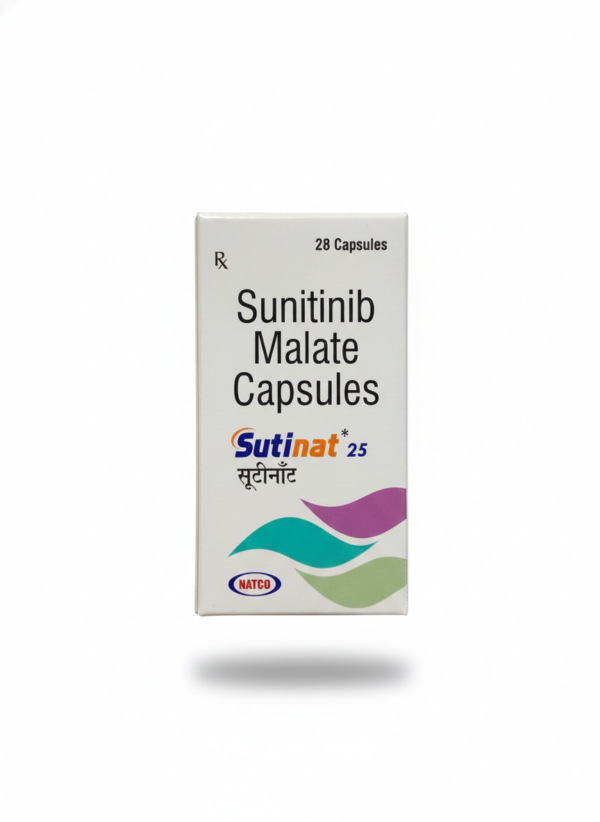 Sutinut 25 Capsule (Sunitinib Malate 25 mg) – Strip of 28 Capsules