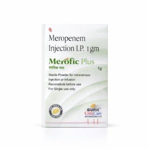 Merofic Plus Injection (Meropenem 1 g) – Sterile Powder for IV Use