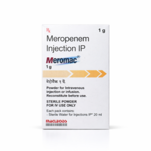 Meromac Injection (Meropenem 1 g) – Sterile Powder for IV Use