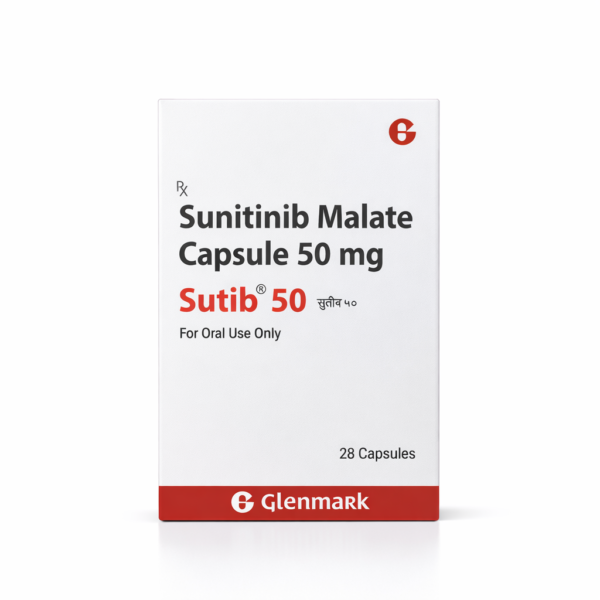 Sutib 50 Capsule (Sunitinib Malate 50 mg) – 28 Capsules