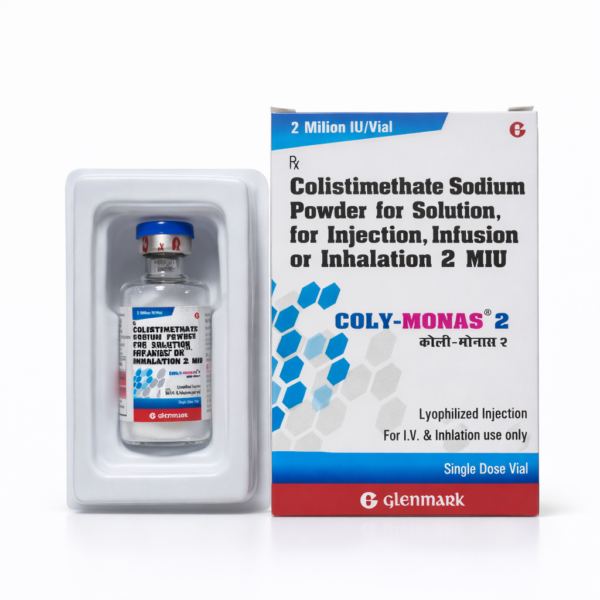 Coly-Monas 2 Injection (Colistimethate Sodium 2 Million IU) – Lyophilized Powder