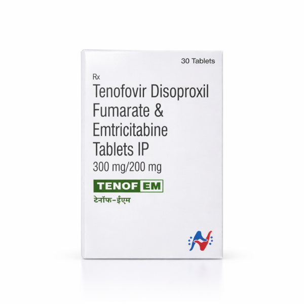 Tenof-EM Tablet (Tenofovir Disoproxil Fumarate 300 mg + Emtricitabine 200 mg) – 30 Tablets