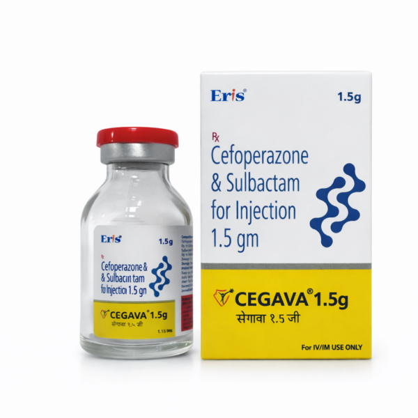 Cegava 1.5 g Injection – Cefoperazone & Sulbactam for IM/IV Use