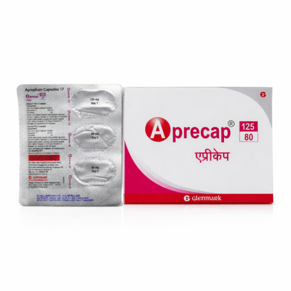 Aprecap 125/80 mg Capsule Kit – Aprepitant 3-Day Anti-Emetic Therapy
