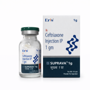 Suprava 1 g Injection – Ceftriaxone IP Powder for IM/IV Use
